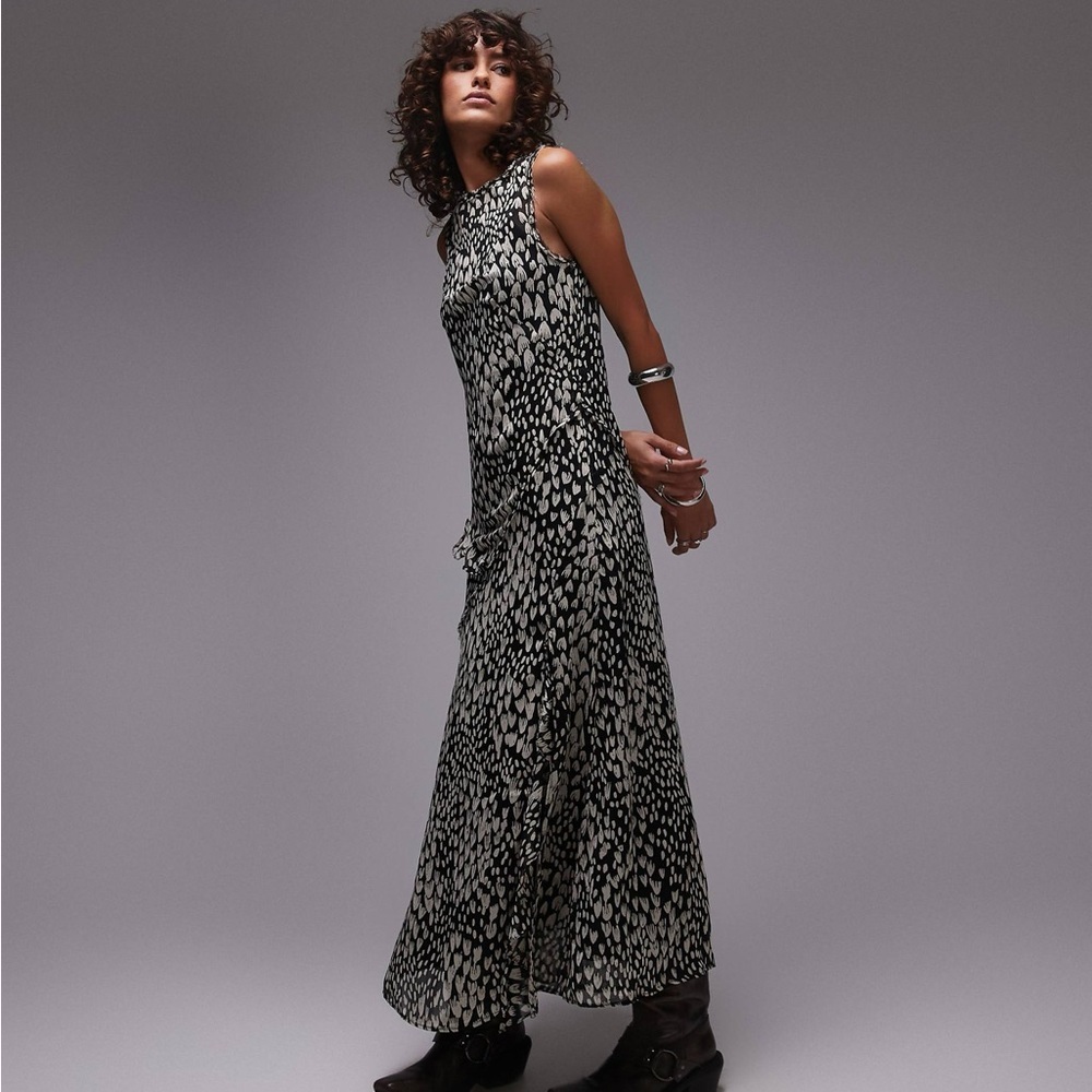 Topshop Monochrome Maxi Dress